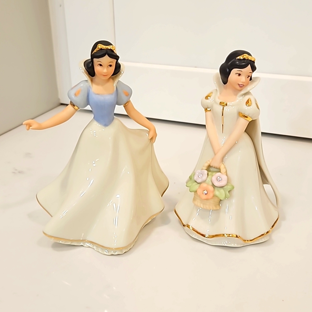 2 Lenox Snow White porcelain figurines.